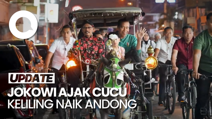 Momen Jokowi Ajak Jan Ethes dan La Lembah Keliling Malioboro Naik Andong