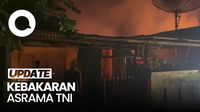 Penampakan Kebakaran Belasan Rumah di Kompleks Asrama TNI Palembang