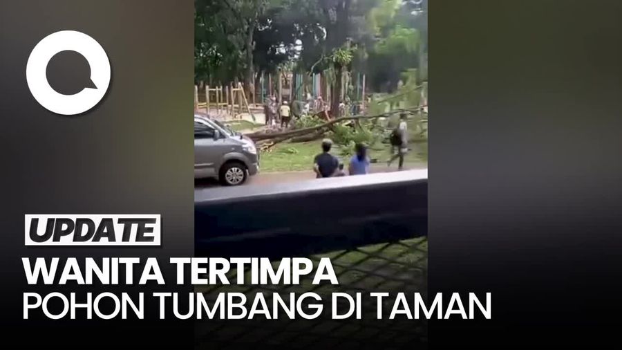 Detik-detik Evakuasi Wanita Tertimpa Pohon Tumbang di Tebet Eco Park