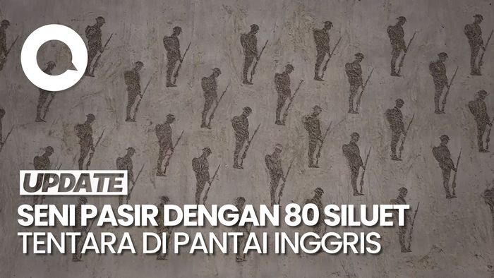Melihat Siluet Tentara di Pantai Inggris untuk Peringati 80 Tahun Pendaratan D-Day