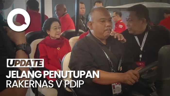 Megawati Tiba di Beach City Ancol Jelang Penutupan Rakernas V PDIP