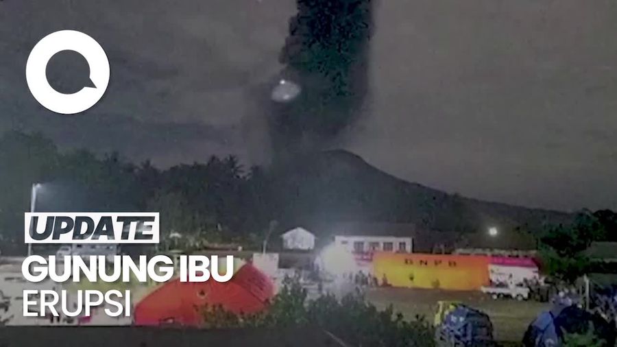 Gunung Ibu Erupsi, Semburkan Abu Vulkanik Setinggi 6 Kilometer