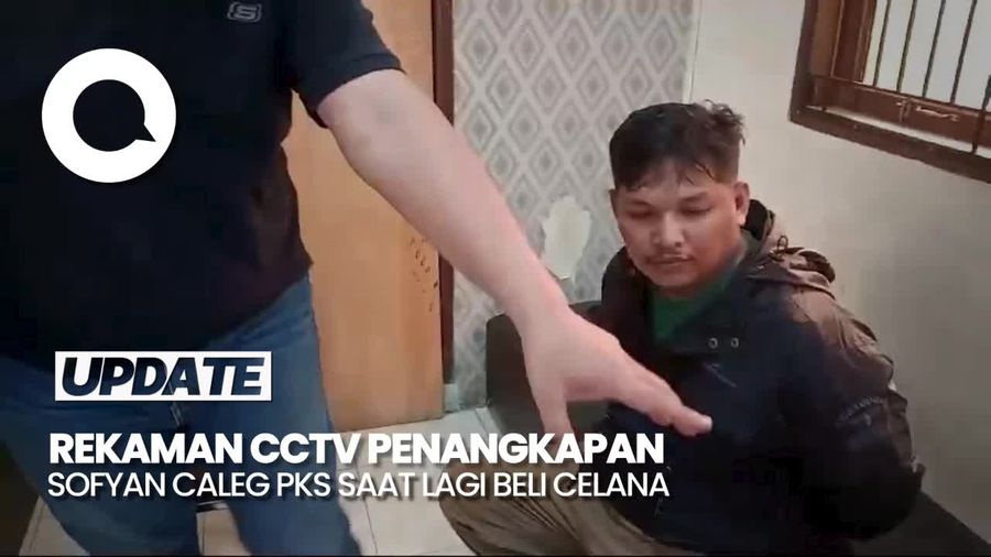 Rekaman CCTV Penangkapan Sofyan Caleg PKS Saat Lagi Beli Celana
