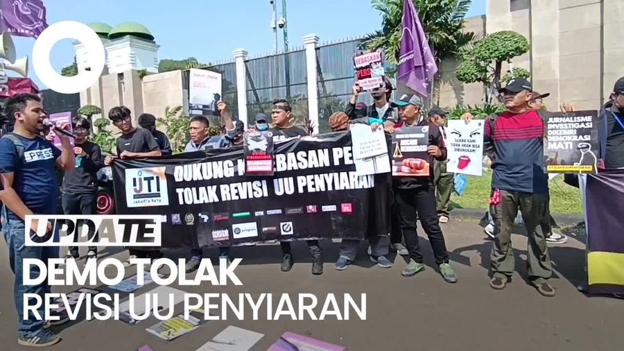 Jurnalis Gelar Demo di Depan DPR, Tolak Revisi UU Penyiaran