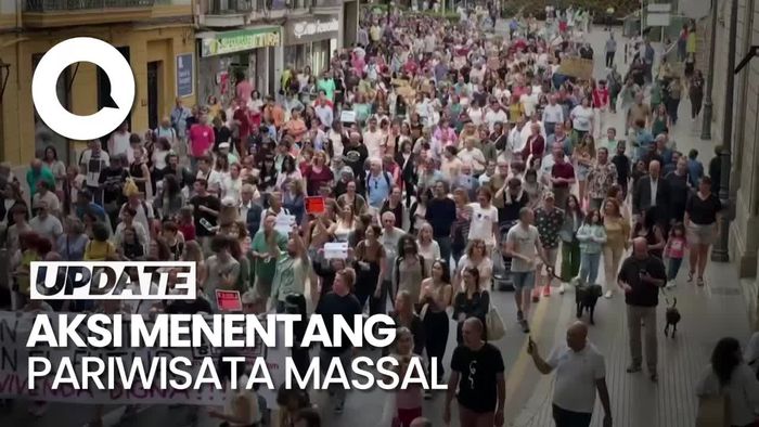 Ribuan Warga Spanyol Demo Protes Pariwisata Massal Jelang Musim Panas