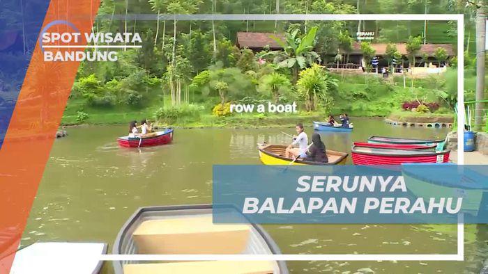 Keseruan Adu Kecepatan Balap Perahu di Bandung