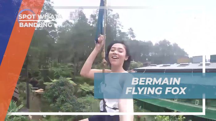 Adu Keberanian Bermain Flying Fox di Kota Bandung