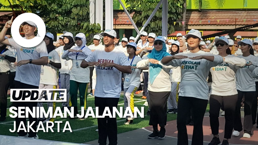 Nadiem-Istri Kapolri Hadiri Gerakan Sekolah Sehat di Jaksel