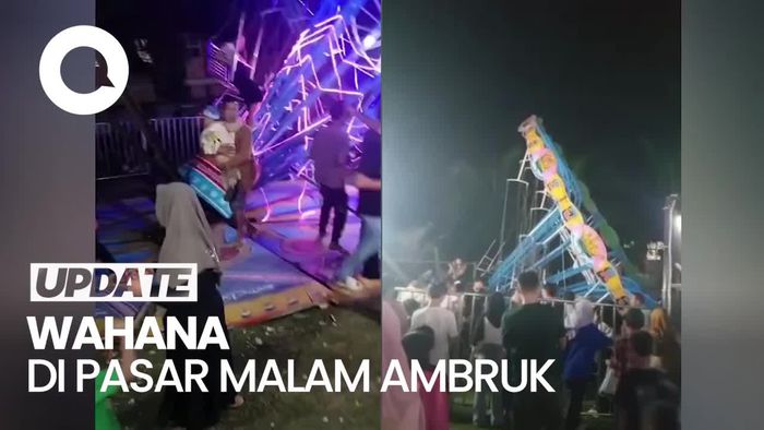 Detik-detik Wahana Ontang-anting di Lampung Ambruk