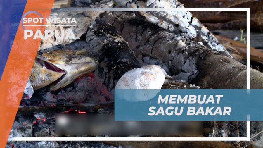 Membuat Sagu Bakar dan Mengolah Ikan Hasil Tangkapan Bareng Kepala Suku, Papua