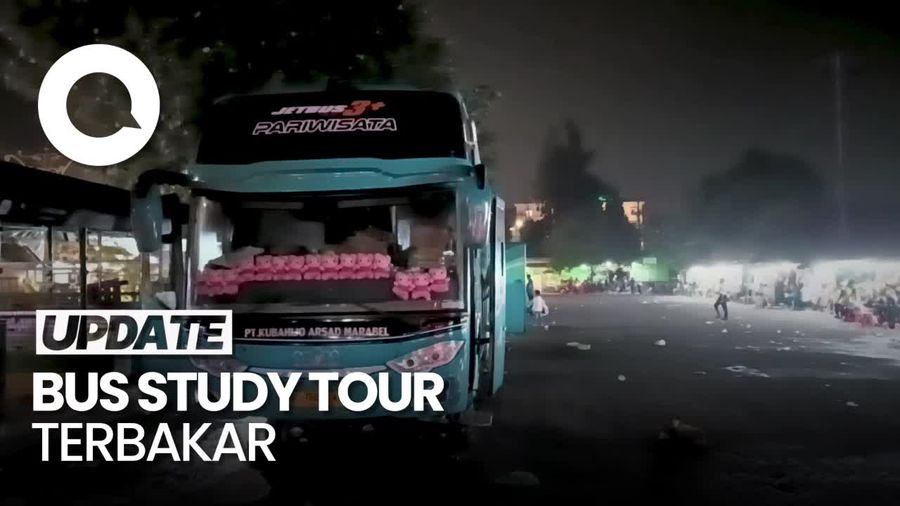 Bus Study Tour Terbakar di Yogya Gegara Korsleting Kabel Charger