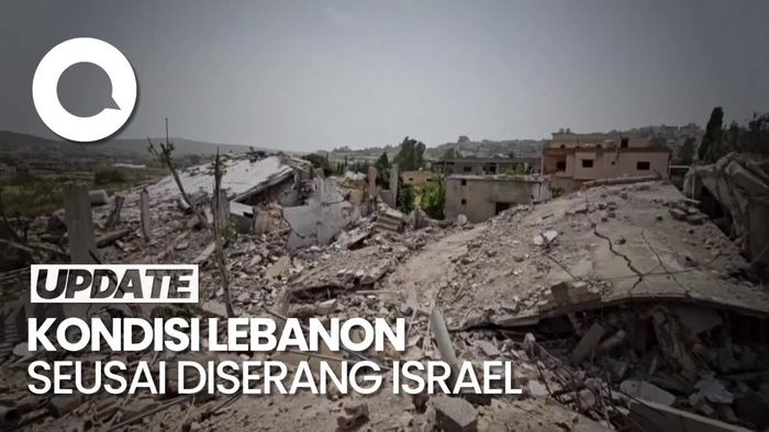 Penampakan Bangunan-bangunan di Lebanon Seusai Dibombardir Israel
