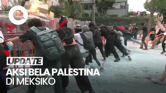Demonstran Pro-Palestina dan Polisi Bentrok di Meksiko, 6 Petugas Terluka