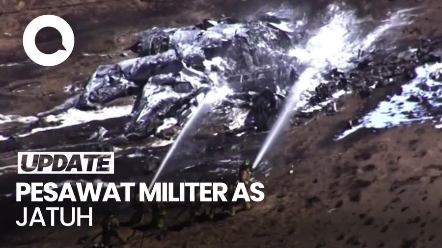 Penampakan Lokasi Pesawat Militer AS yang Jatuh di Albuquerque