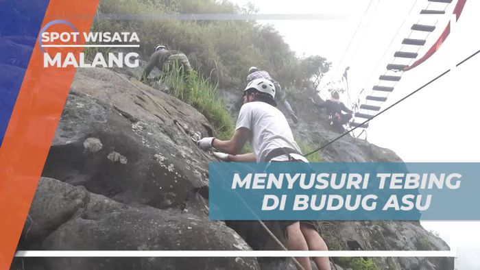 Melawan Rasa Takut Menyusuri Tebing di Budug Asu Kota Malang