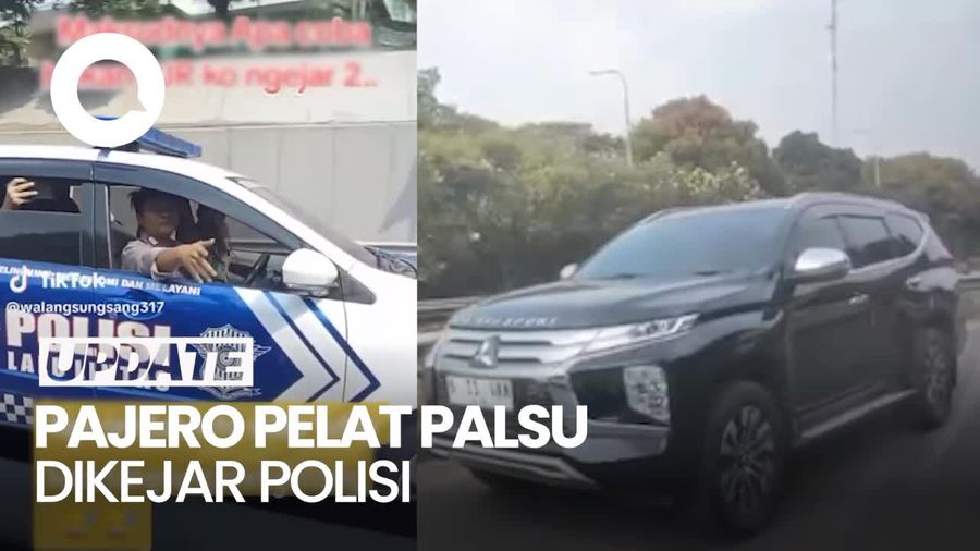 Viral Pajero Dikejar Polisi di Tol Gegara Pakai Pelat Palsu