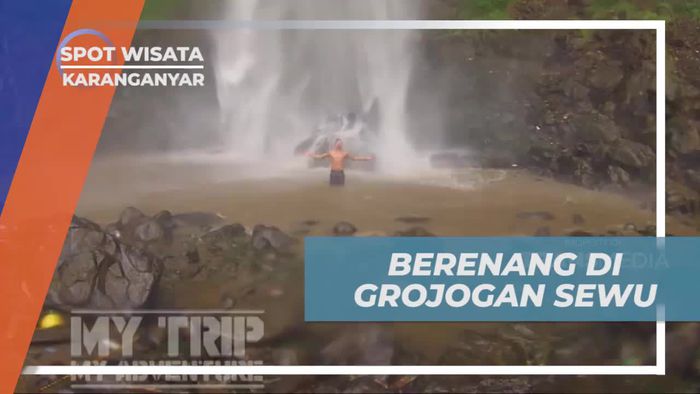 Berenang Menikmati Sensasi Segar Air Terjun Grojogan Sewu Karanganyar