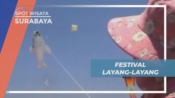 Melihat Beragam Bentuk Layang-layang di Langit Kenjeran, Surabaya