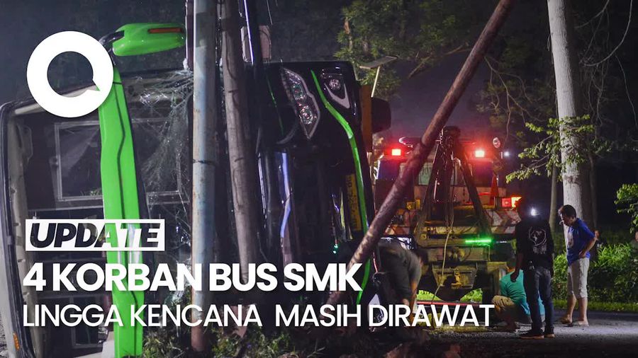 4 Korban Kecelakaan Bus SMK Lingga Kencana Masih Dirawat di RS Brimob