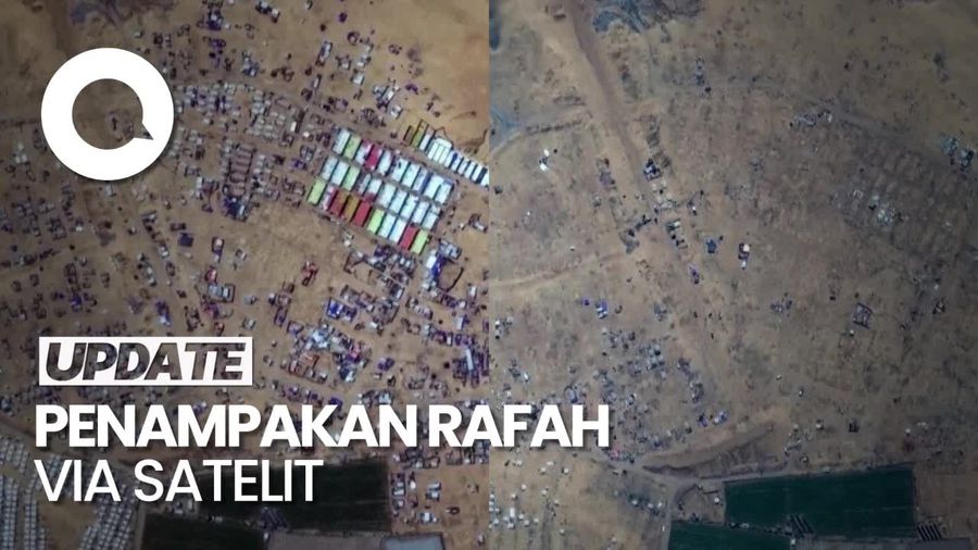 Penampakan Rafah Sebelum dan Sesudah Dibombardir Israel