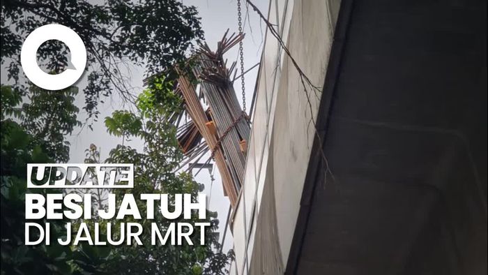 Saksi Cerita Detik-detik Insiden Besi Jatuh di Jalur MRT