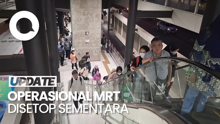 Suasana Kawasan Blok M Imbas Operasional MRT Disetop