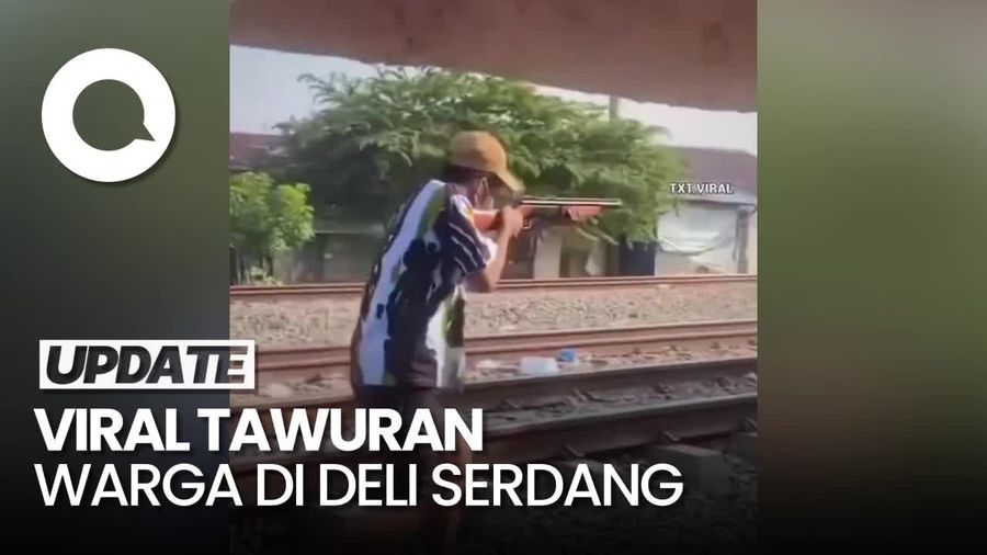 Viral Warga Tawuran di Deli Serdang Bawa Senapan, Polisi Turun Tangan