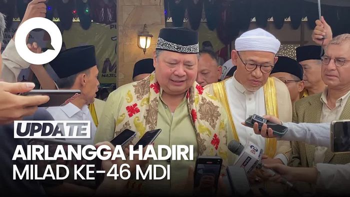 Menko Airlangga Hadiri Milad Ke-46 MDI di Pesantren Mama Bakry Bogor