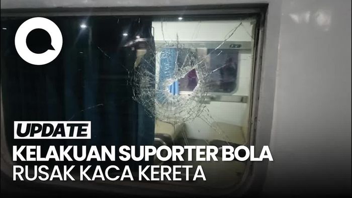 Vandalisme Suporter Pecahkan Kaca Kereta, KAI Ingatkan Ancaman Bui