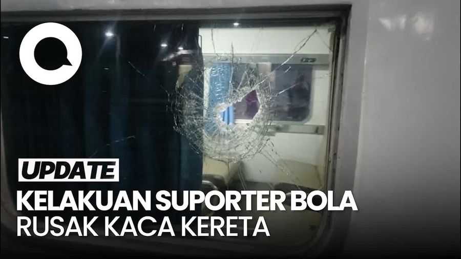 Vandalisme Suporter Pecahkan Kaca Kereta, KAI Ingatkan Ancaman Bui