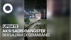 Sadis! Gangster Bacok Warga Hingga Berlumuran Darah di Semarang