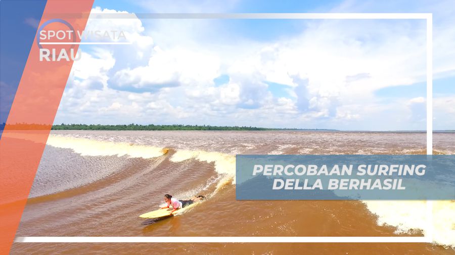 Pengalaman Seru, Bermain Selancar di Gemuruhnya Ombak Bono, Riau