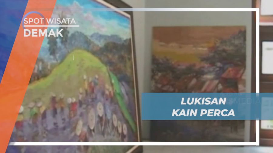 Keunikan Lukisan Berbahan Limbah Kain Perca, Demak