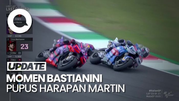 Detik-detik Bastianini Pupus Harapan Martin di Tikungan Terakhir