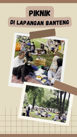 Melihat Keseruan Piknik Warga DKI di Lapangan Banteng 