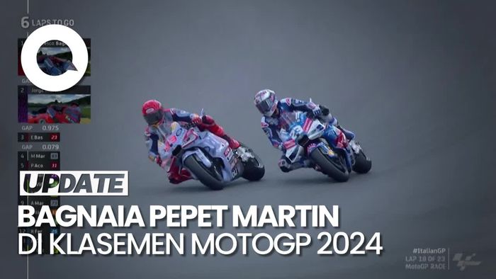 Klasemen MotoGP 2024: Bagnaia Terus Pepet Martin