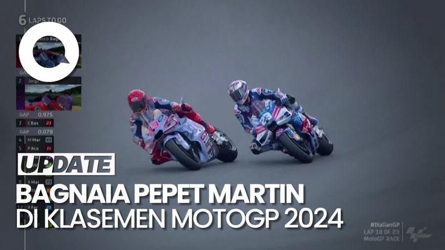 Klasemen MotoGP 2024: Bagnaia Terus Pepet Martin