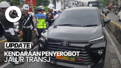 Puluhan Mobil Pelat TNI-Polri Penyerobot Jalur TransJ Terjaring Razia di Jaktim