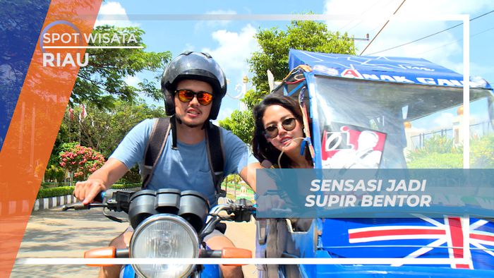 Sensasi Seru, Jadi Supir Bentor Menuju Menara 99 Islamic Center, Riau