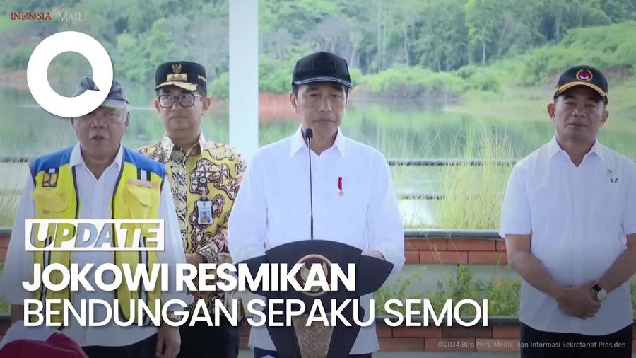 Jokowi Resmikan Bendungan Sepaku Semoi, Sumber Air Minum IKN