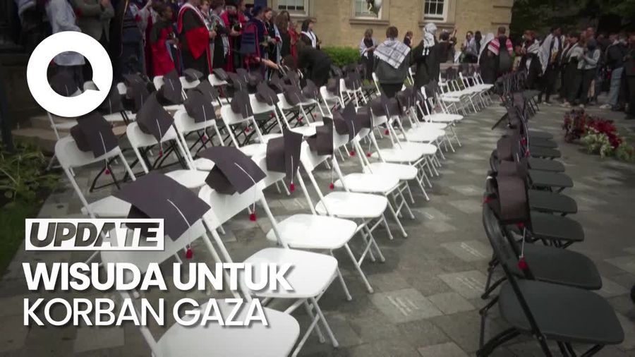 Pilu! Kursi Kosong Wisuda untuk Korban Gaza di Universitas Toronto