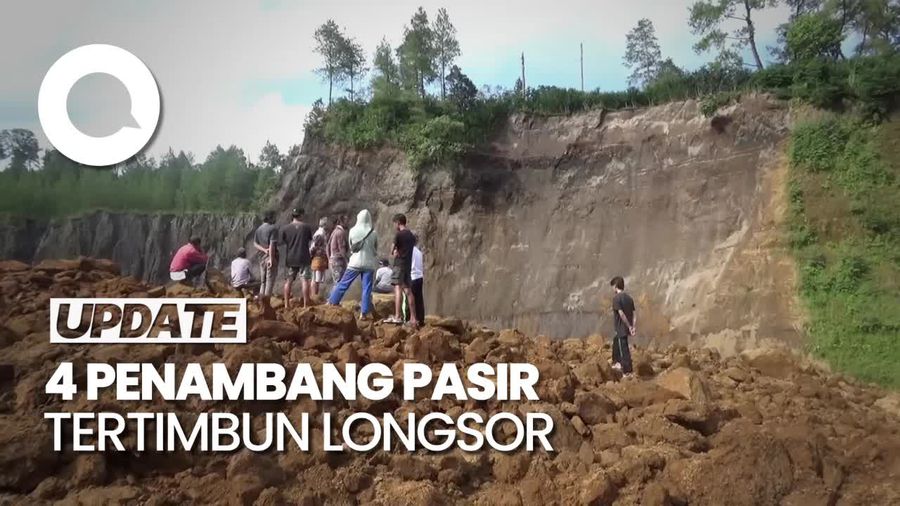 Tebing Setinggi 60 Meter di Lumajang Longsor, 4 Penambang Pasir Tertimbun