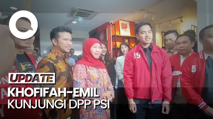 Tiba di DPP PSI, Khofifah-Emil Beri Selamat atas Kehamilan Anak Pertama Kaesang