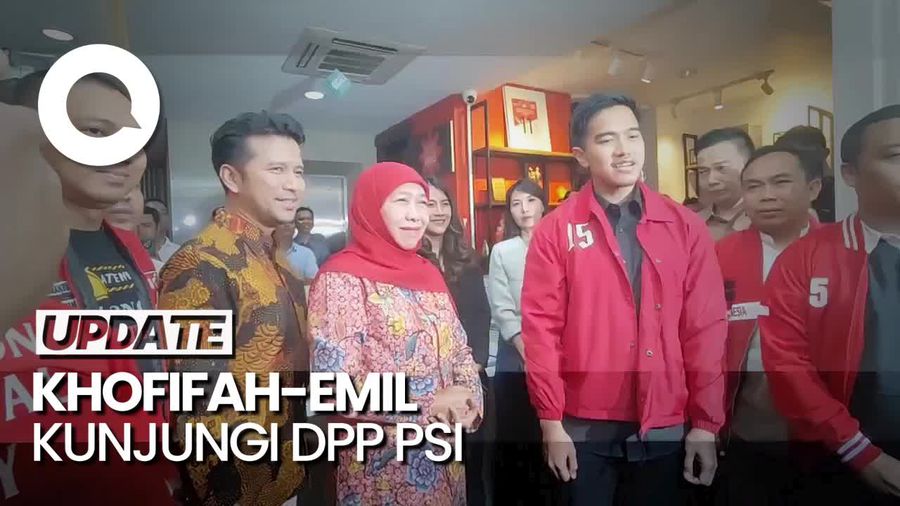 Tiba di DPP PSI, Khofifah-Emil Beri Selamat atas Kehamilan Anak Pertama Kaesang