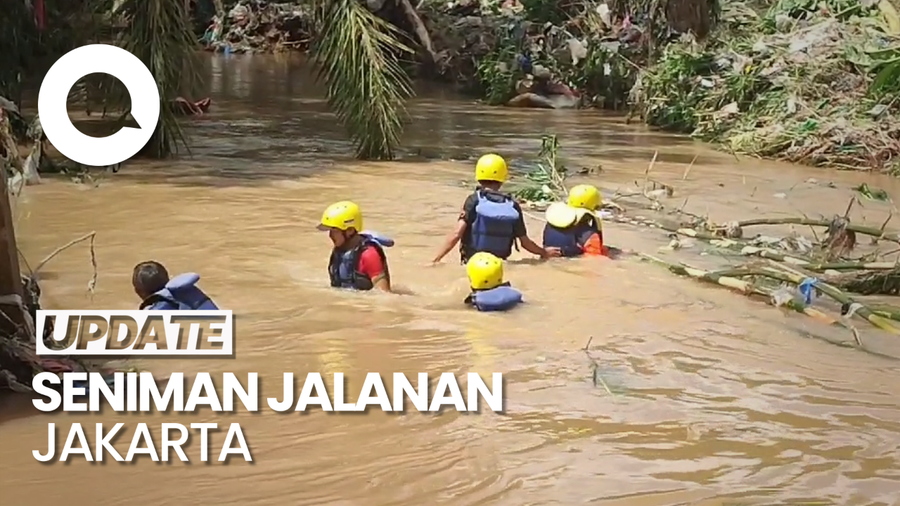 Pencarian Bocah 4 Tahun yang Hanyut di Sungai Mesat Terhalang Sampah