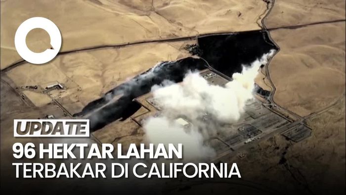 Penampakan Kebakaran Lahan di Area Gardu Listrik California