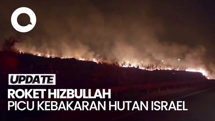 Penampakan Kebakaran Hutan di Israel Akibat Roket Hizbullah