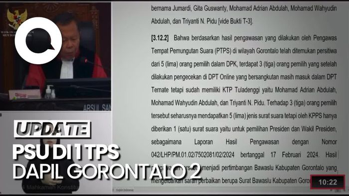 1 TPS di Gorontalo Coblos Ulang Gegara 3 Pemilih Cuman Dapat 1 Surat Suara