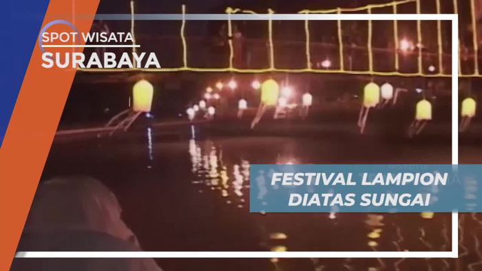 Keindahan Puluhan Lampion yang Mewarnai Langit Surabaya