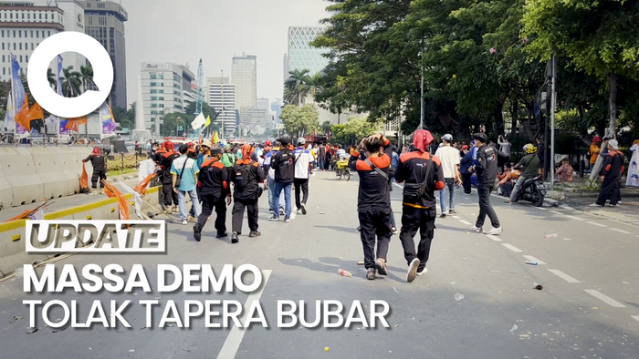Massa Demo Tolak Tapera Bubar, Jalan Medan Merdeka Barat Dibuka